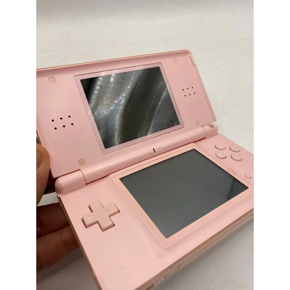 Nintendo DS Lite Coral Pink Handheld Console System Tested Working
